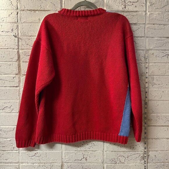 VintageโAlexandra Bartlett Garden Spring Patchwork Knit Cardigan XL - Picture 8 of 11